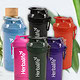 Herbalife plastik shaker i sort, rød, mørk grøn, lys blå, lysrød og lilla