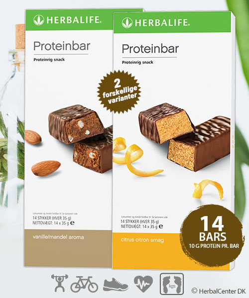 Mellemmåltid proteinbar snacks, vanilje mandel eller citrus