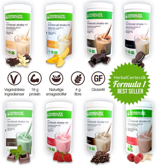 8 forskellige lækre kvalitet Herbalife protein shakes